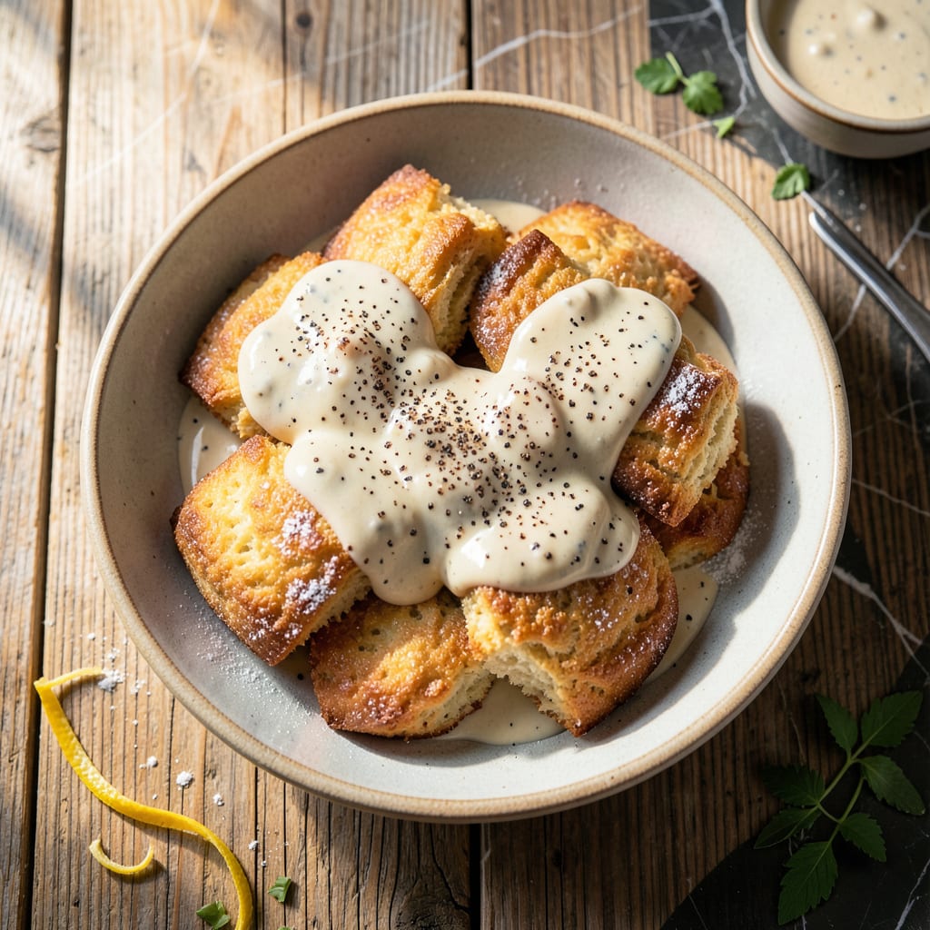 Comprehensive Biscuits and Gravy Sauce Recipe: Southern Style Creamy Richness visual reference