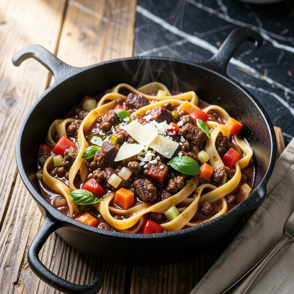 Bison Bolognese Sauce Recipe: Rich Gamey Depth for Pasta Night example with annotations