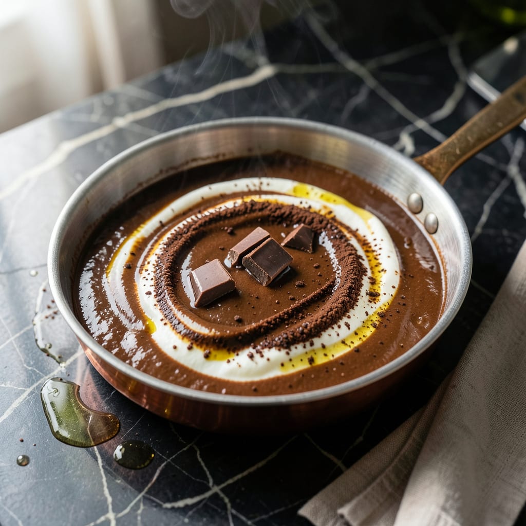Visual representation of Bittersweet Mocha Sauce Recipe: Rich Chocolate Coffee Depth for Desserts