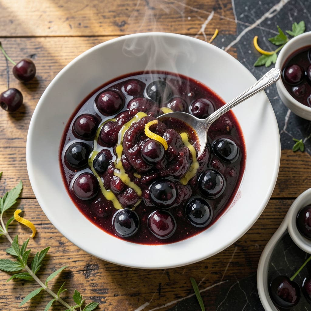 Complete Black Cherry Sauce Recipe: Rich and Fruity Drizzle for Desserts overview image