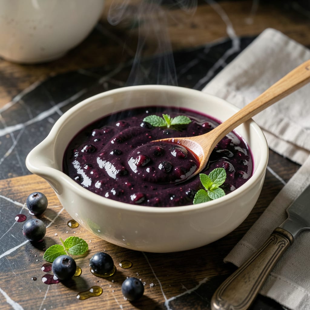 Black Currant Sauce Recipe: Tart and Luxurious British Classic example with annotations