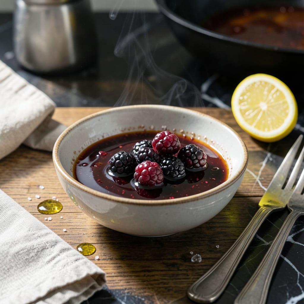 Comprehensive Blackberry Reduction Sauce Recipe: Intensely Fruity Drizzle for Desserts visual reference