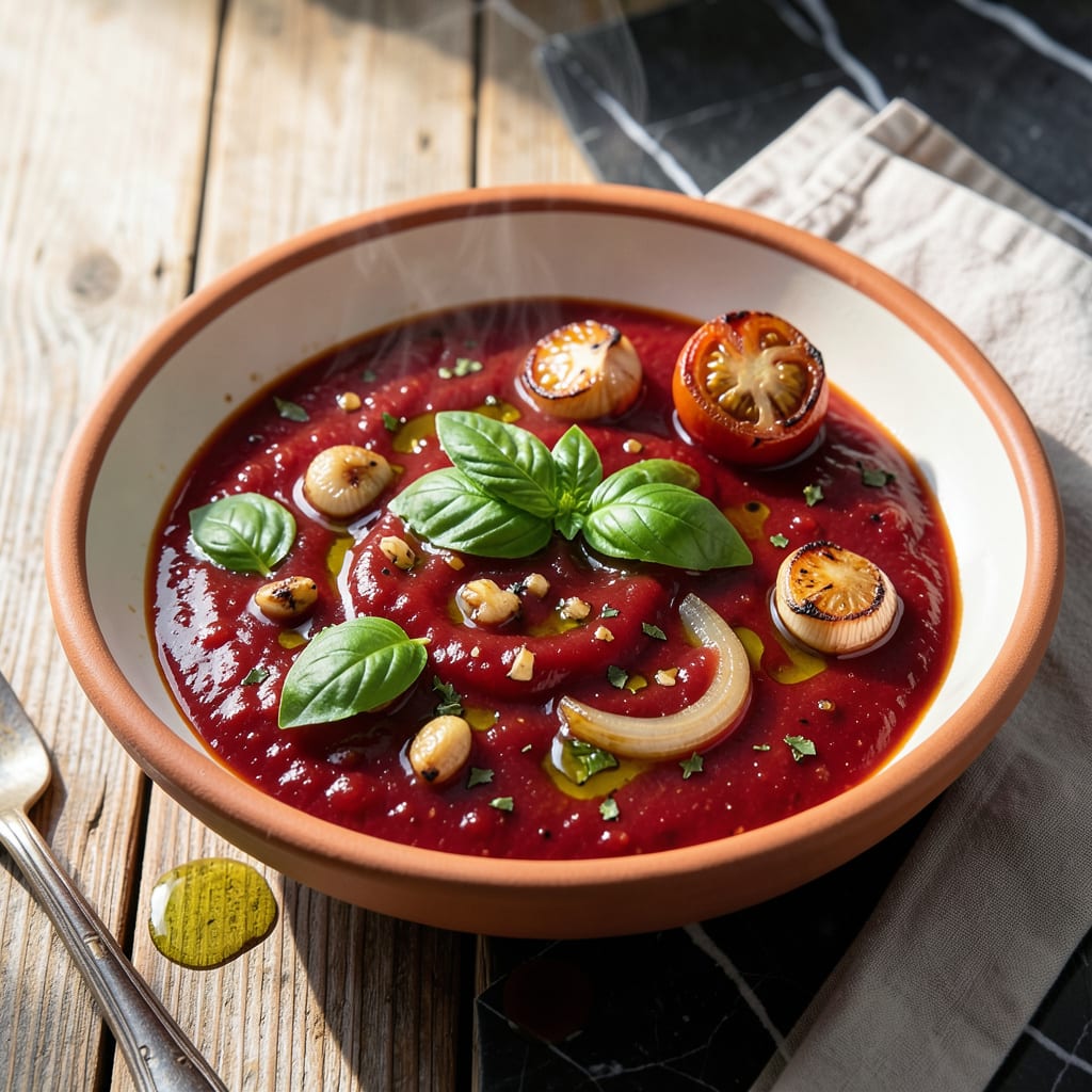 Blender Tomato Sauce Recipe: Smooth and Rich Homemade Base illustration with key details