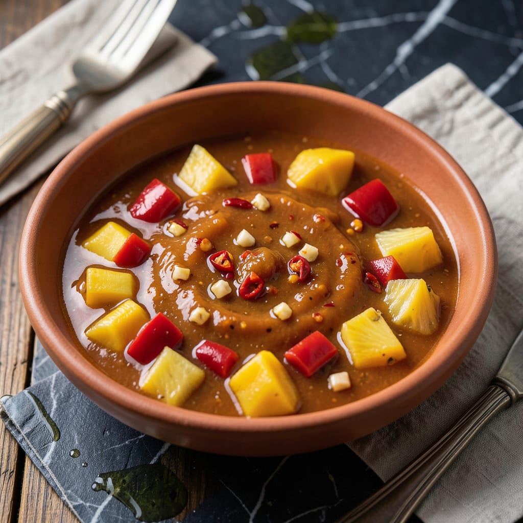 Blove Spicy Sauce Recipe: Bold Heat With Tropical Balance example with annotations