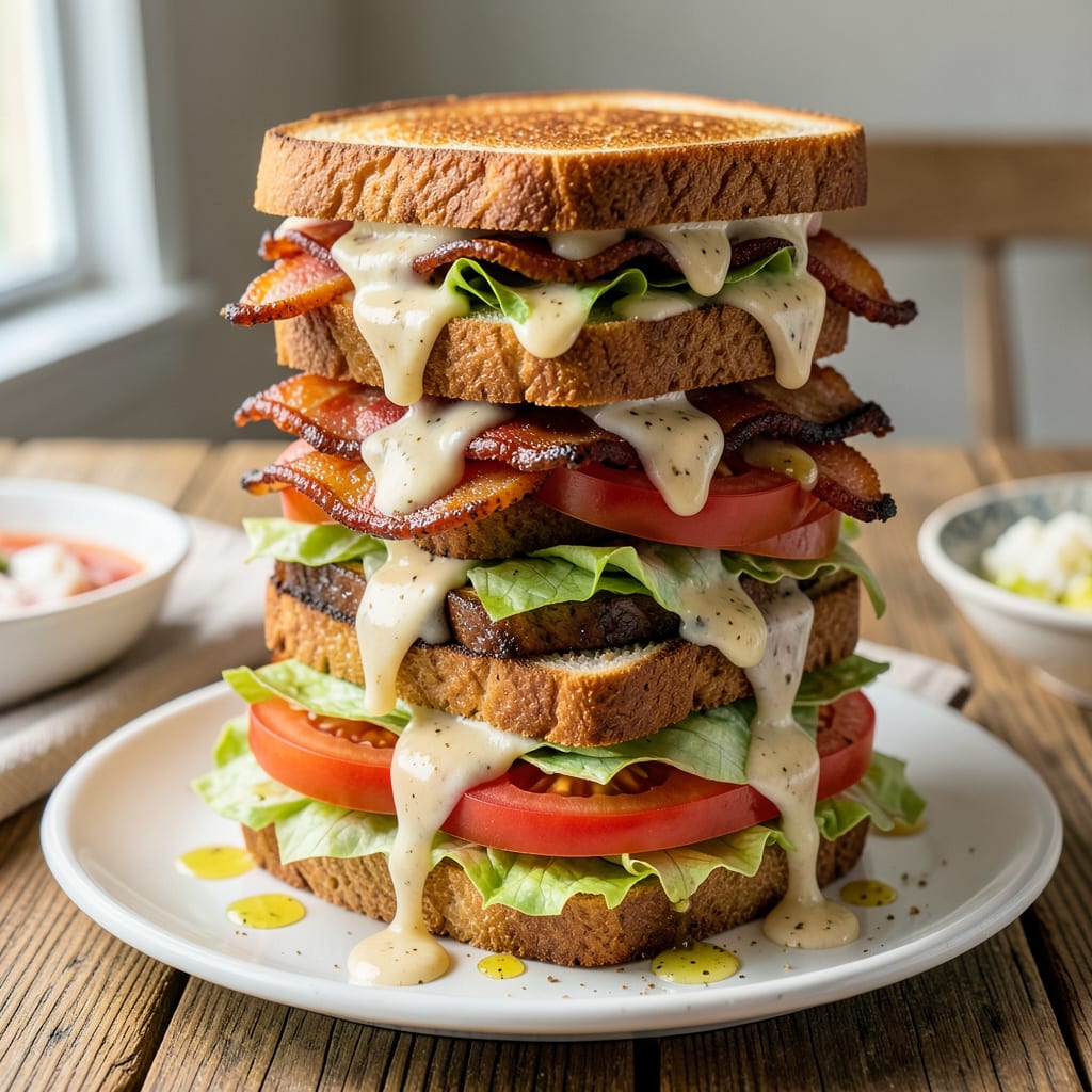 BLT Sandwich Sauce Recipe: Tangy Mayo Based Spread for Classic Crunch example with annotations
