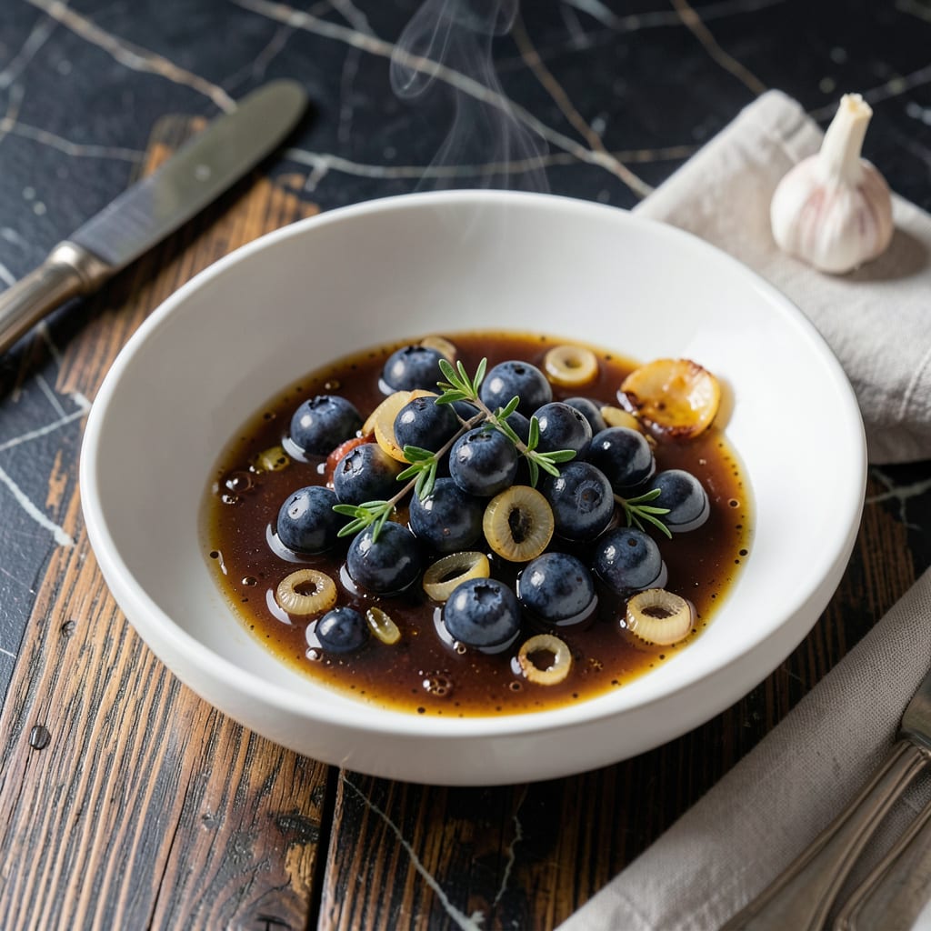 Blueberry Balsamic Sauce Recipe: Sweet Tart Drizzle for Gourmet Plating illustration with key details