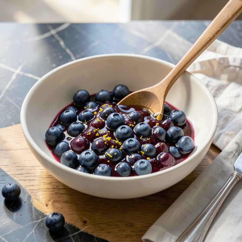 Blueberry Cake Sauce Recipe: Fruity Drizzle for Desserts illustration with key details