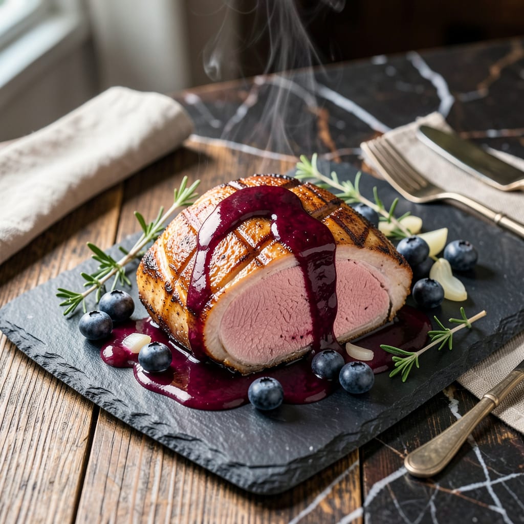 Visual representation of Blueberry Sauce For Duck Recipe: Sweet Tart Glaze to Elevate Game