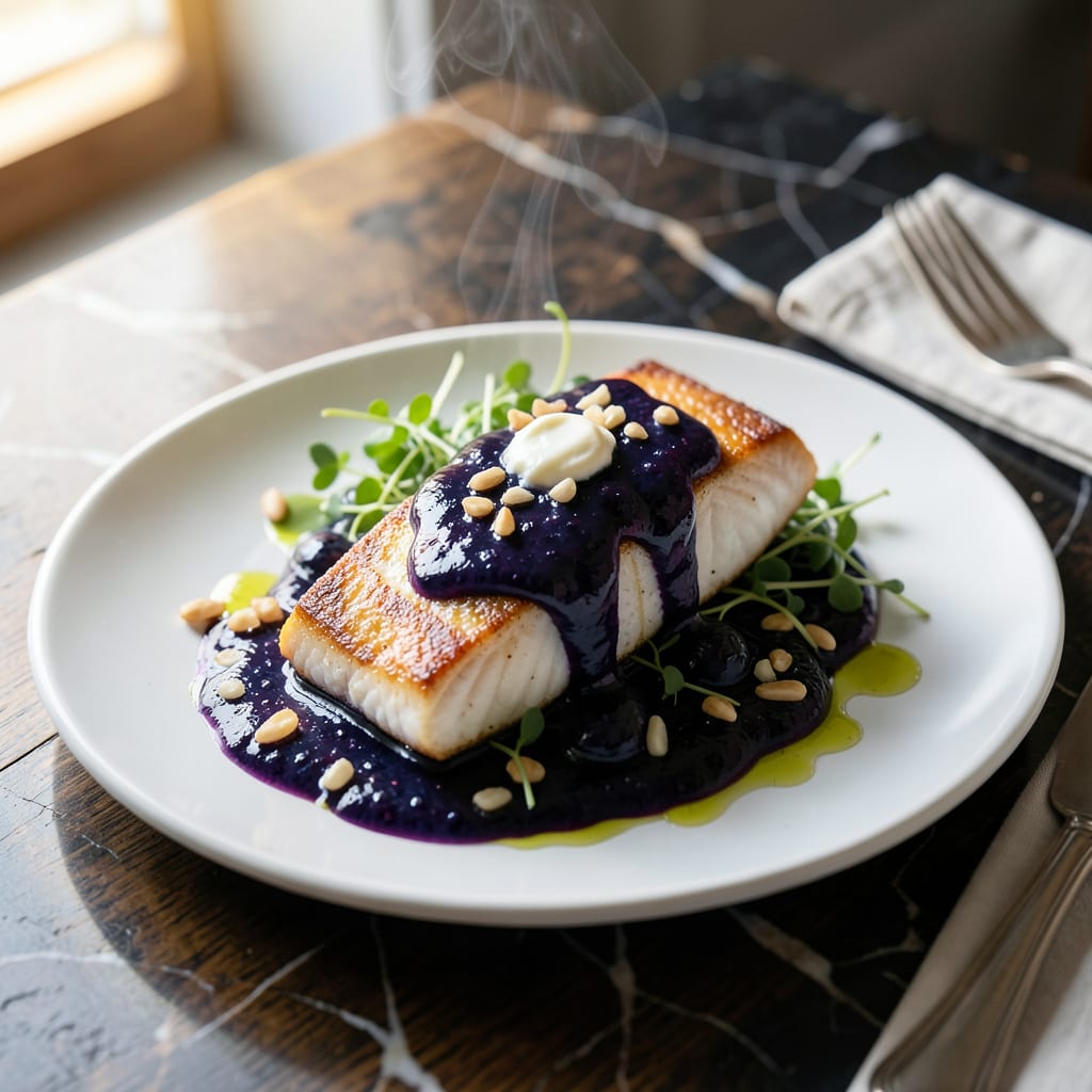 Visual representation of Blueberry Sauce Recipe for Fish: Bright and Fruity Glaze for Seafood