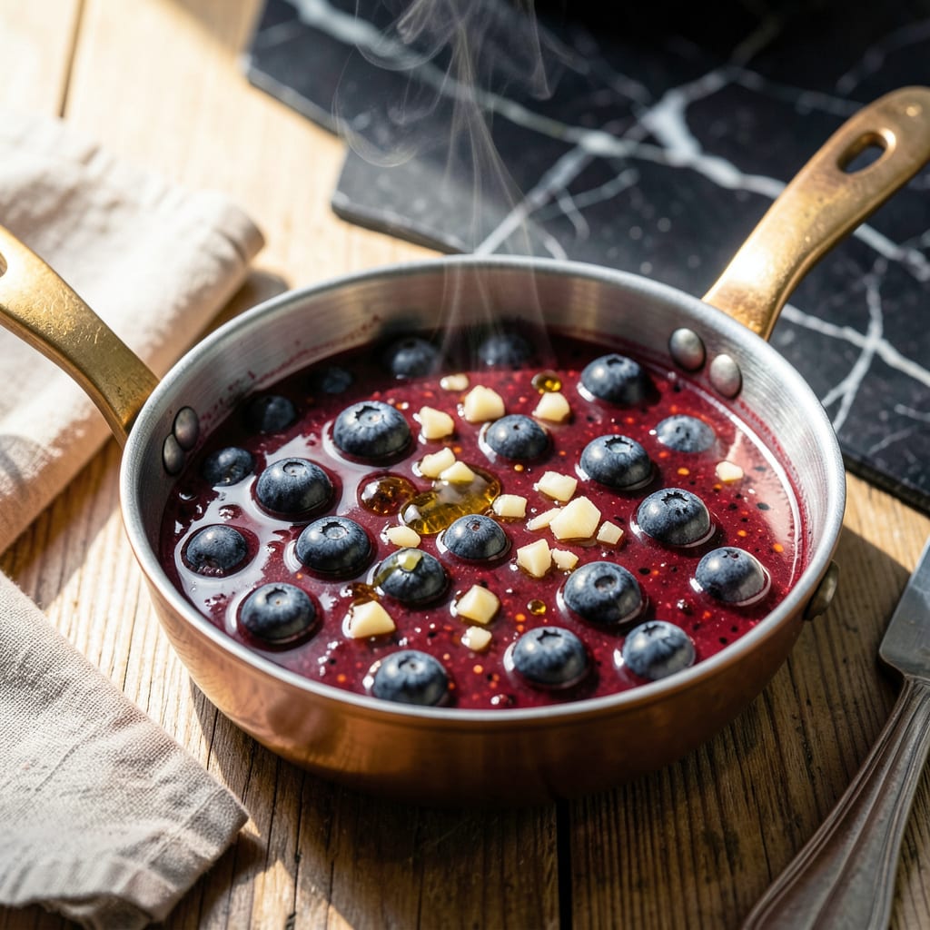Blueberry Sriracha Sauce Recipe: Sweet Heat for Dipping and Drizzling example with annotations