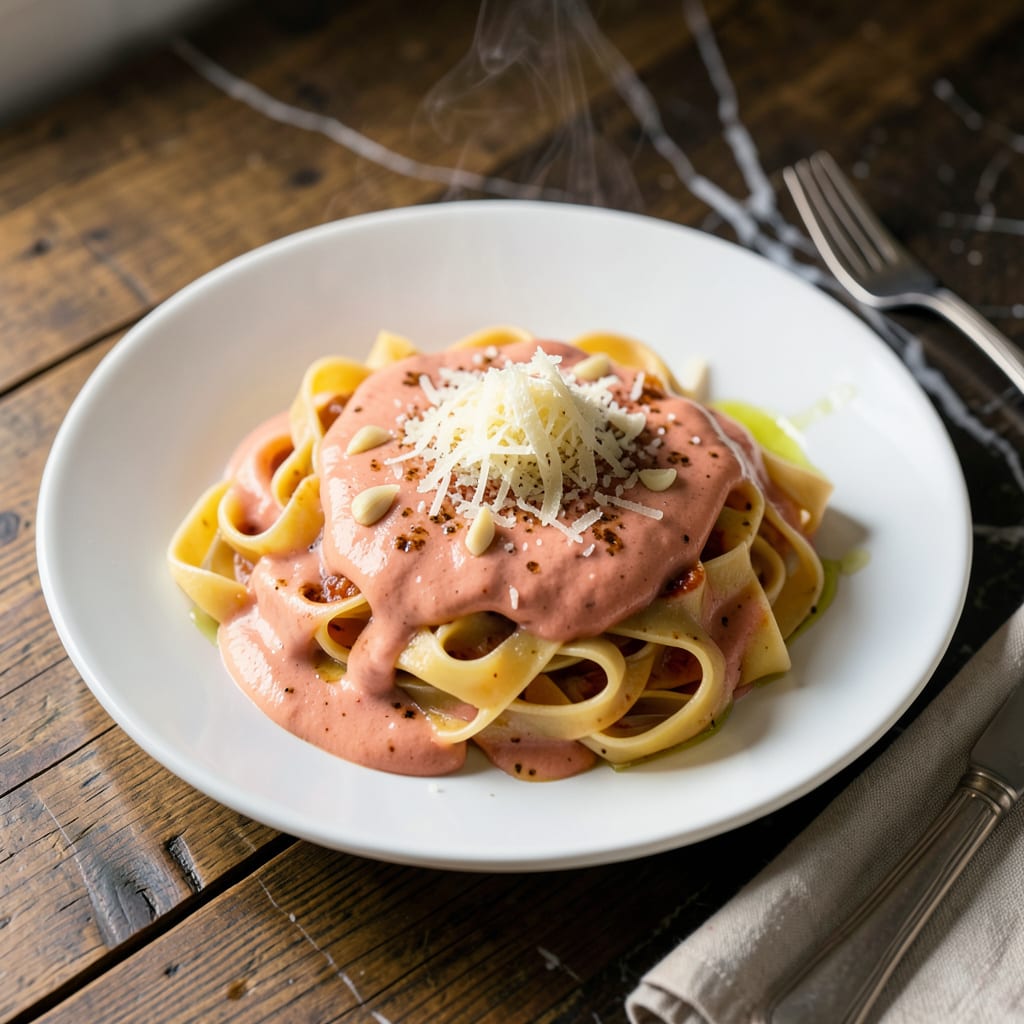 Blush Cream Sauce Recipe: Silky Tomato and Parmesan Fusion illustration with key details
