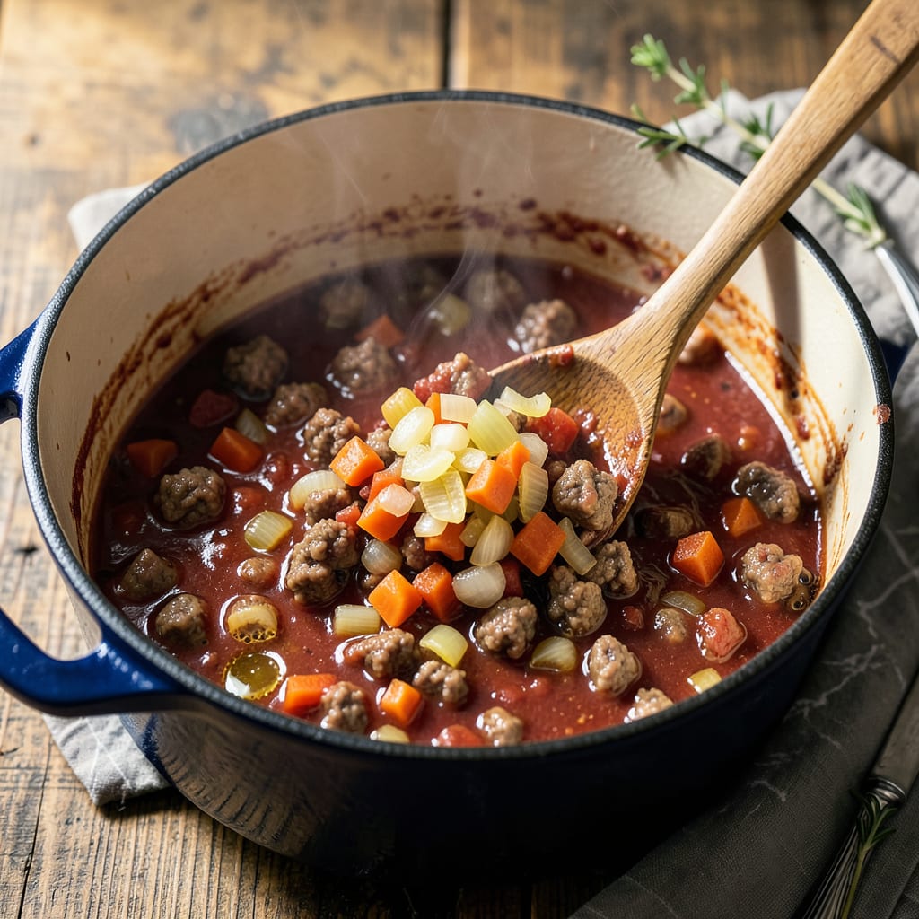 Visual representation of Bolognese Sauce Recipe: Rich, Meat Infused Ragù for Perfect Pasta Nights
