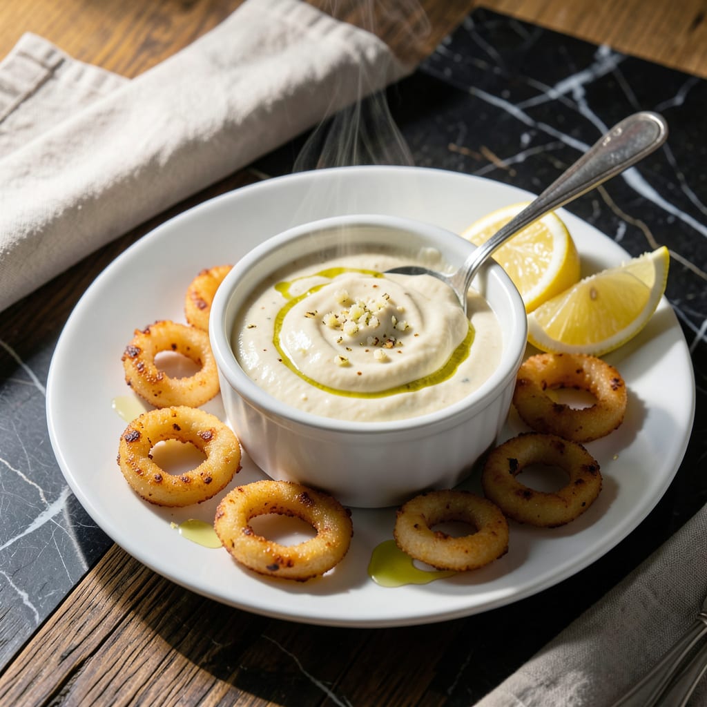 Bonefish Calamari Sauce Recipe: Tangy Garlic Aioli for Crispy Bites illustration with key details