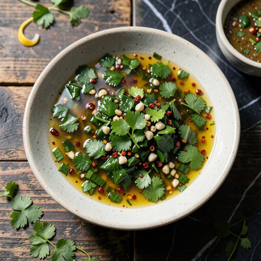 Bonefish Chimichurri Sauce Recipe: Zesty Herb and Garlic Drizzle example with annotations