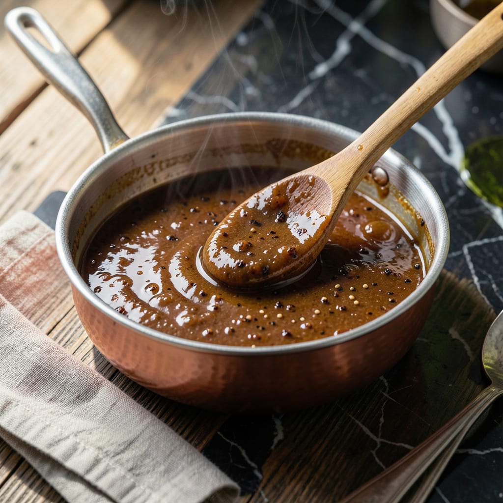 Bourbon Dipping Sauce Recipe: Smoky Sweetness for Finger Foods example with annotations