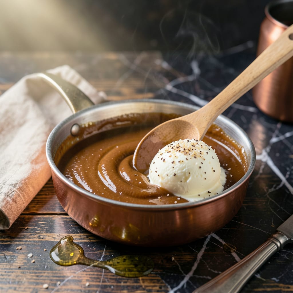 Comprehensive Bourbon Sauce Recipe for Dessert: Rich Caramelized Depth for Desserts visual reference