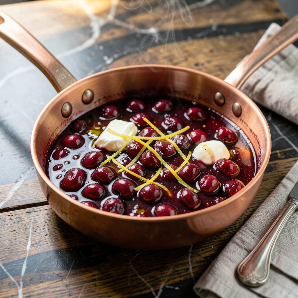 Brandied Cherry Sauce Recipe: Rich and Boozy Depth for Desserts detailed visual guide