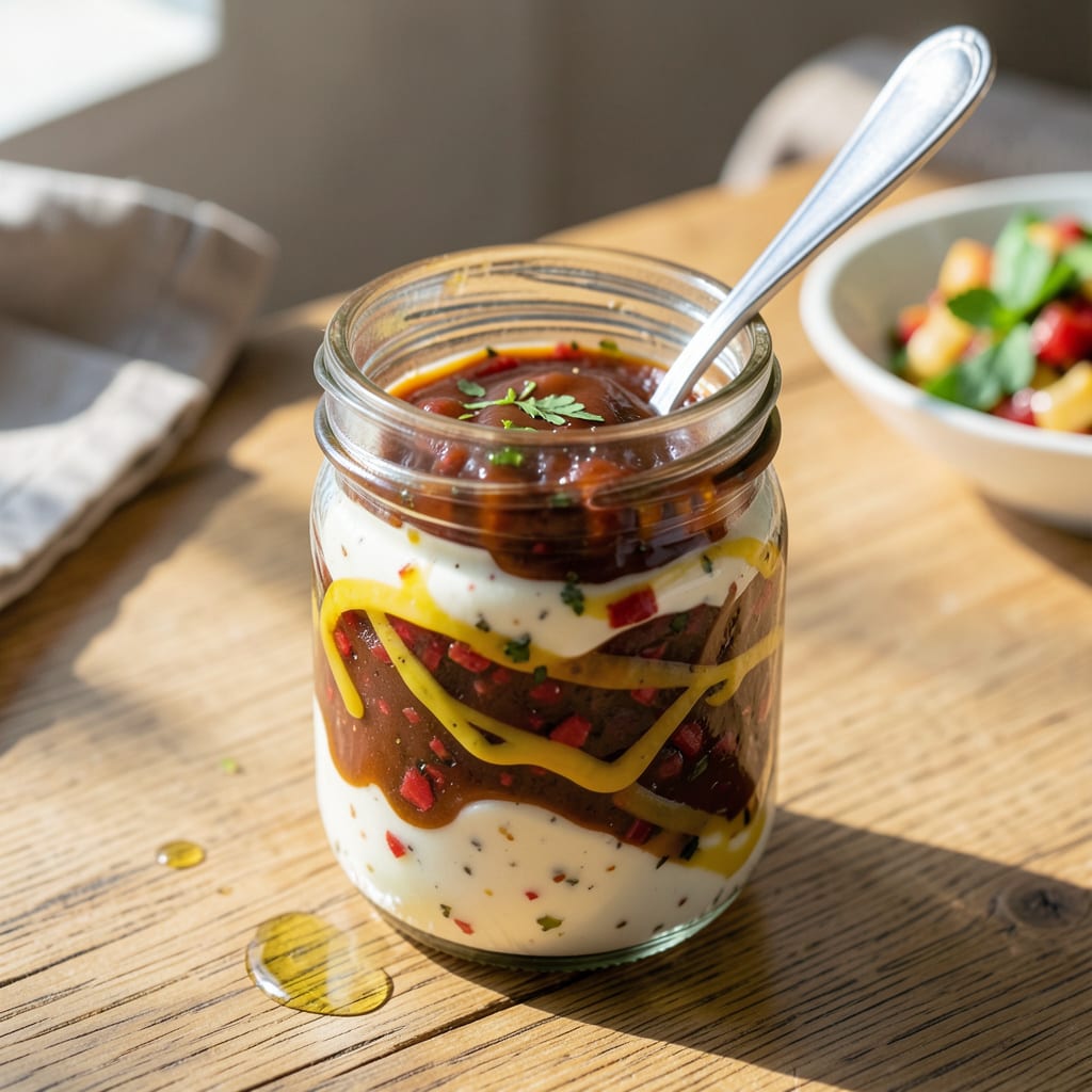 Braum's Burger Sauce Recipe: Tangy Signature Drizzle for Burgers illustration with key details