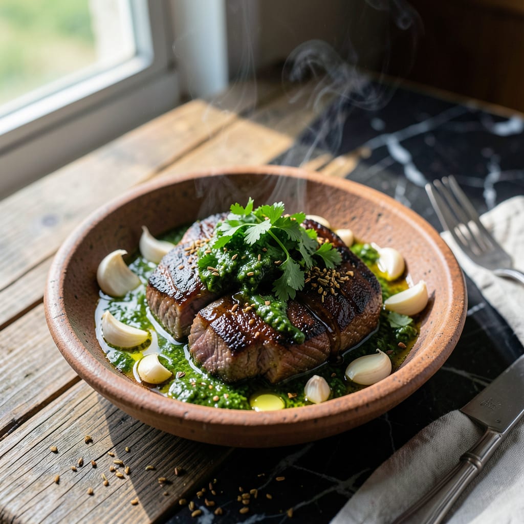 Brazilian Steak Sauce Recipe: Bold Chimichurri With Garlicky Punch illustration with key details