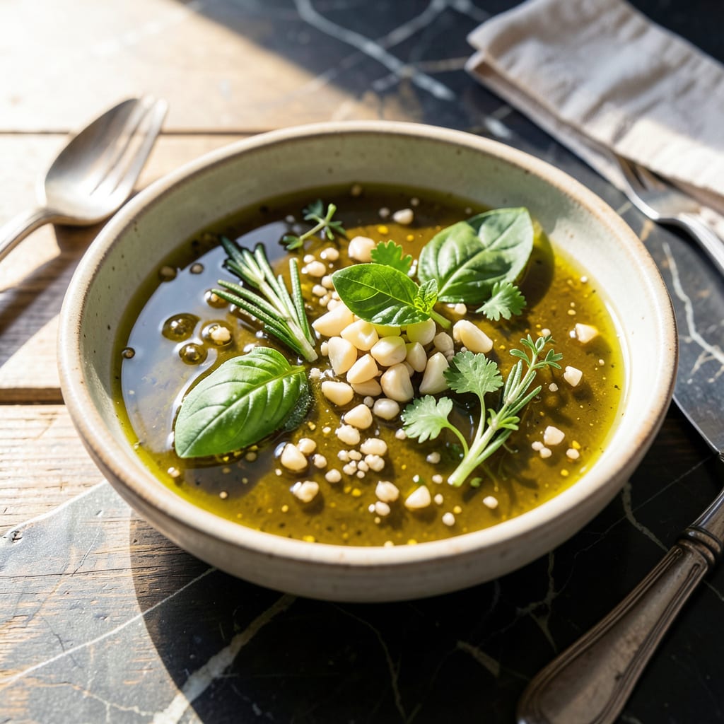 Bread Dipping Sauce Recipe: Garlic Herb Infusion for Warm Bread example with annotations