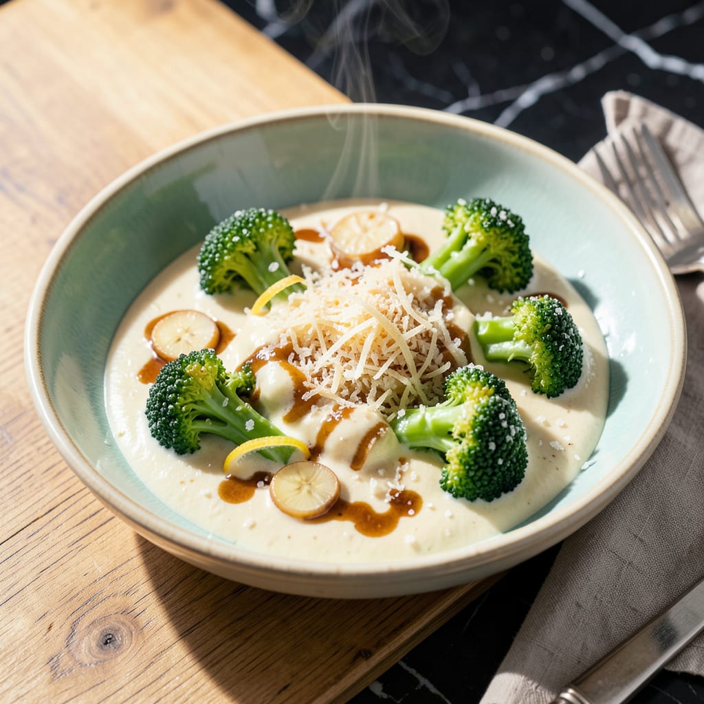 Comprehensive broccoli alfredo sauce recipe visual reference