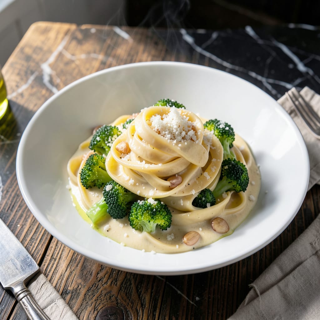 Broccoli Alfredo Sauce Recipe: Rich and Creamy Parmesan Infusion illustration with key details