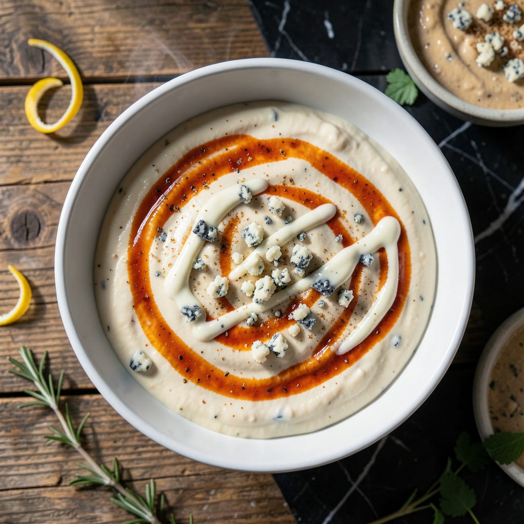 Buffalo Chicken Dip Sauce Recipe: Spicy Creamy Kick for Game Day illustration with key details