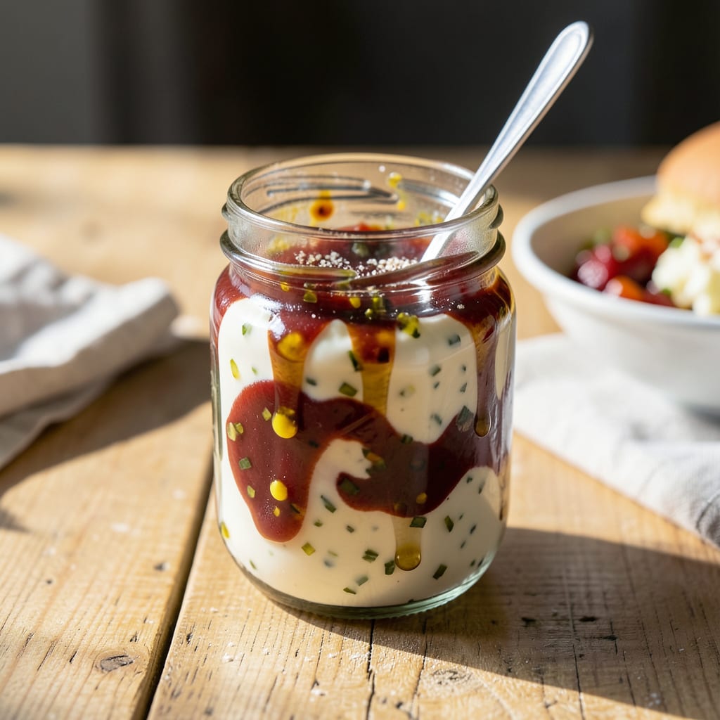 Burger King Sauce Recipe: Tangy Copycat Condiment for Burgers illustration with key details