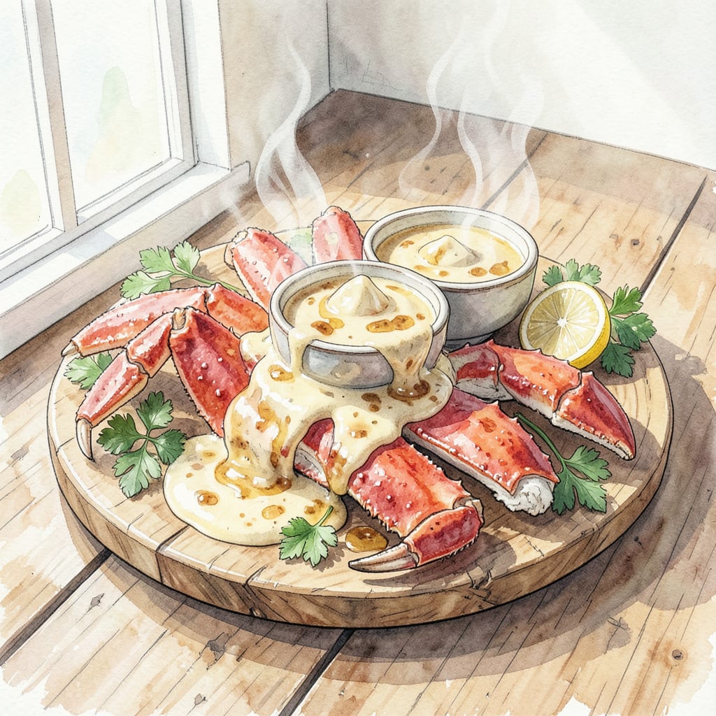 butter sauce recipe for crab legs illustration with key details