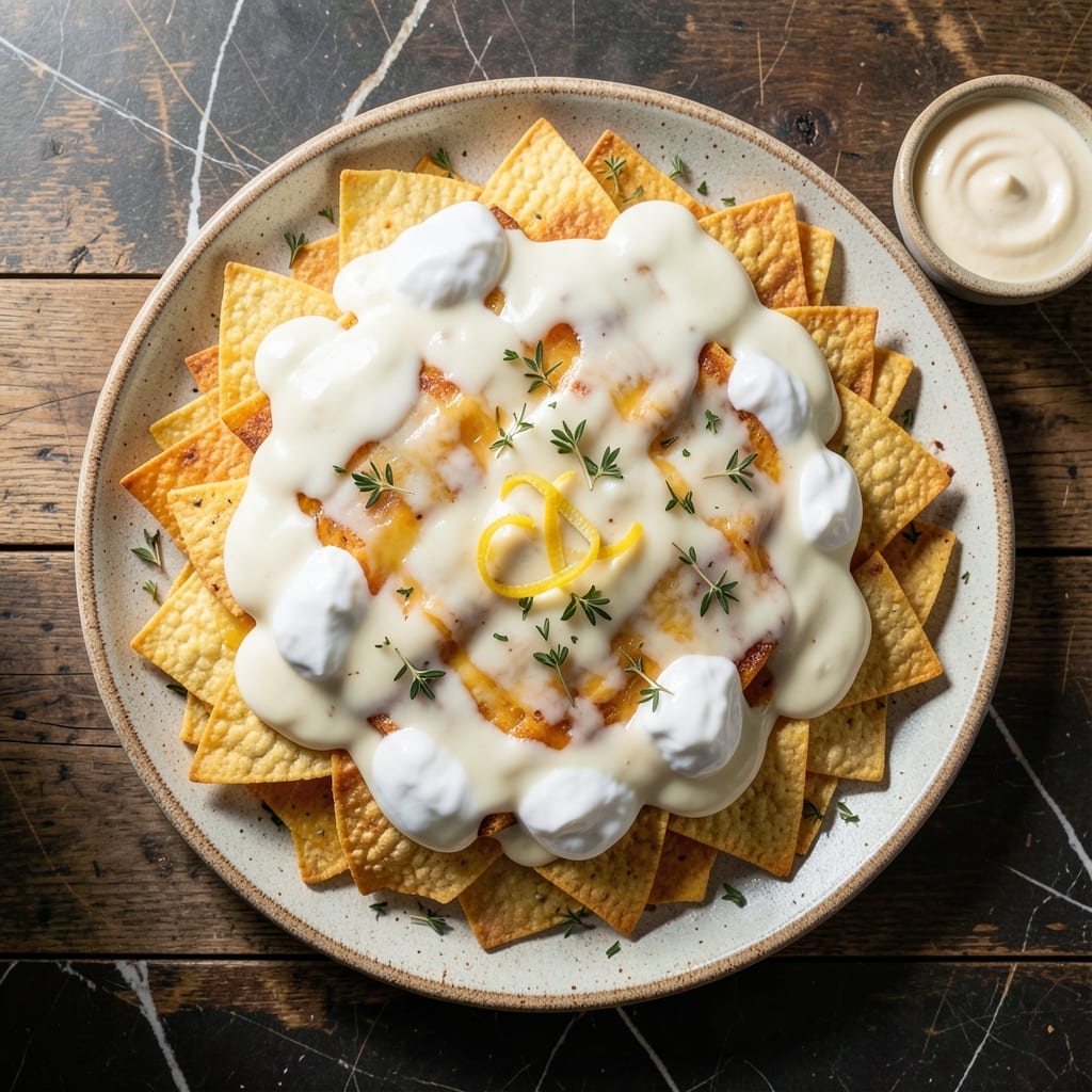 Nachos White Sauce Recipe: Velvety Cheese Pour for Loaded Nachos