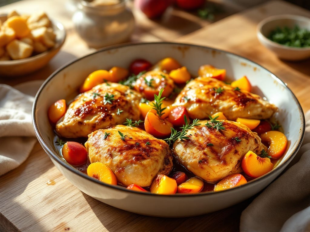 Baked Chicken With Canned Peaches Recipe: Sweet-Tart Glaze That Carries Flavor Deeply