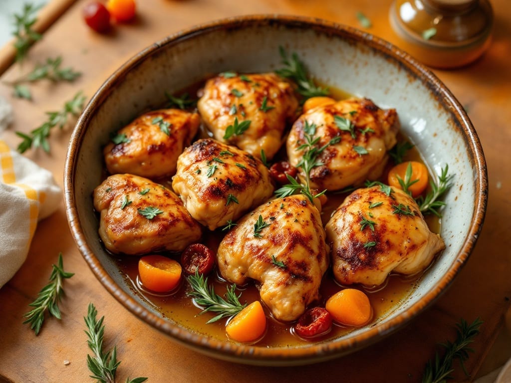 Chicken Thigh Apricot Recipe: Caramelized Fruit and Herb Glaze Magic