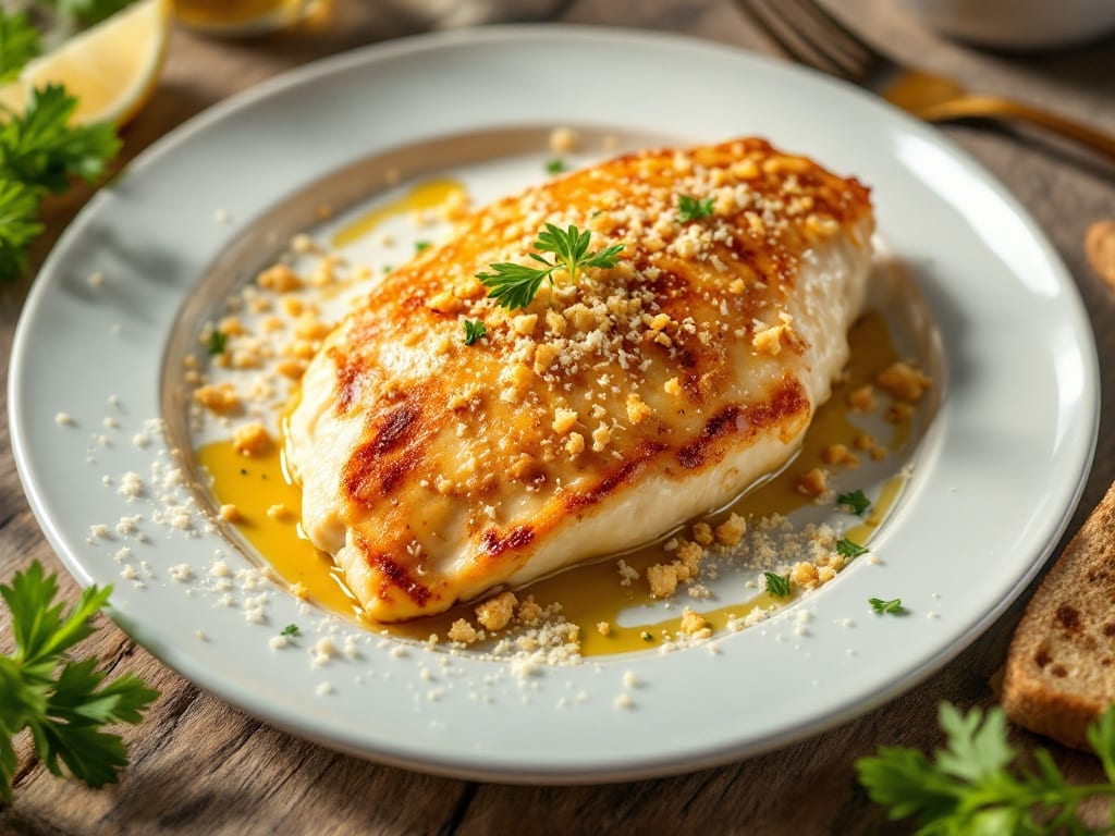 Chicken With Mayo and Parmesan Cheese Recipe: Crispy Parm Crunch Over Creamy Chicken