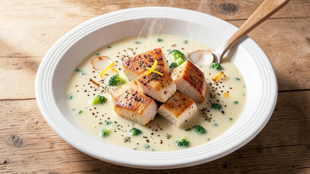Campbell's Cream of Broccoli Soup and Chicken Recipe: Velvety Soup with Shredded Chicken
