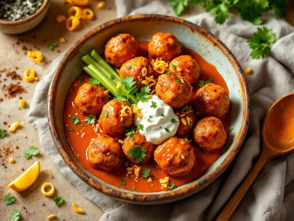 Buffalo Chicken Meatballs Recipe: Spicy Kick and Creamy Twist in 30 Minutes Buffalo Chicken Meatballs Recipe: Spicy Kick and Creamy Twist in 30 Minutes