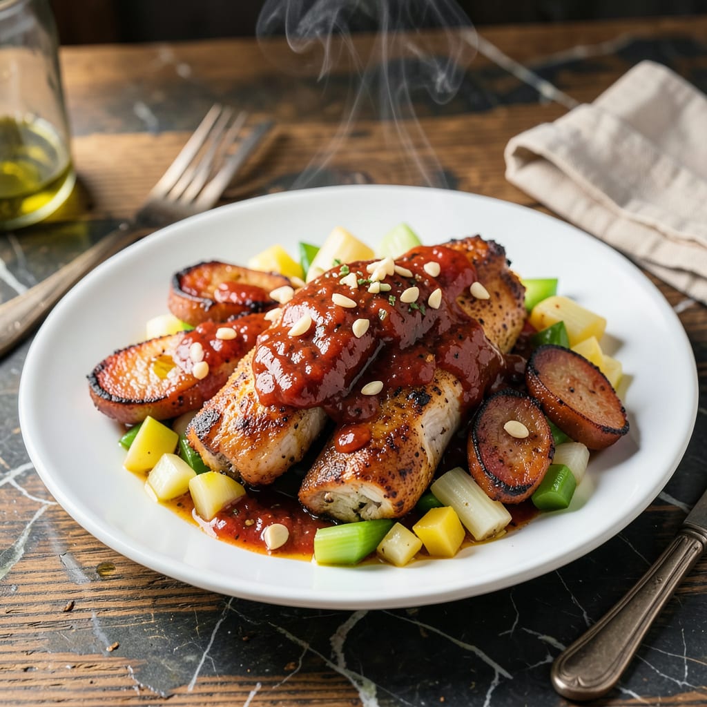 Cajun Chicken Sauce Piquant Recipe: Spicy Louisiana Stew Tradition illustration with key details