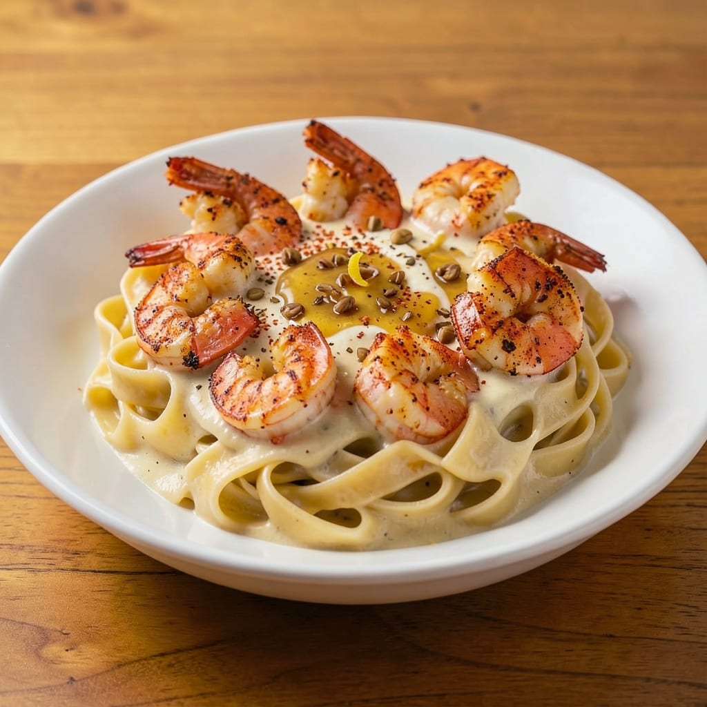 Complete Cajun Shrimp Alfredo Recipe With Jar Sauce: Spicy Weeknight Upgrade in 20 Minutes overview image