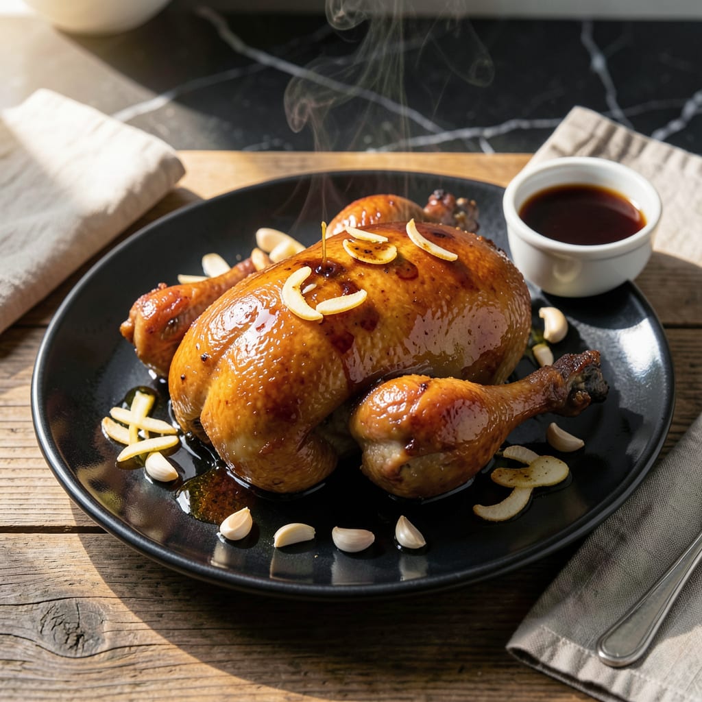 Visual representation of Cantonese Soy Sauce Chicken Recipe: Silky Skin and Succulent Meat