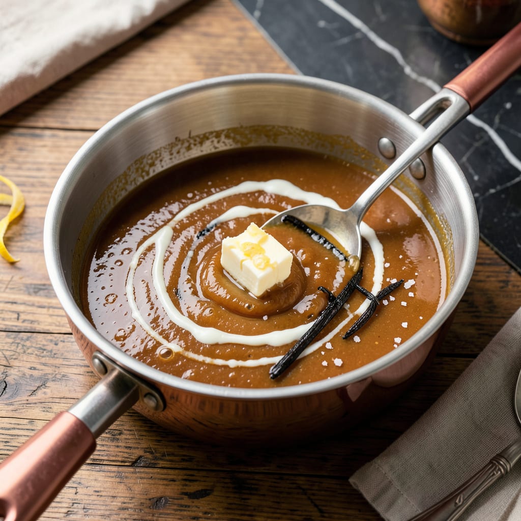 Visual representation of Caramel Sauce Recipe: Silky Smooth Sweetness for Desserts and Drinks
