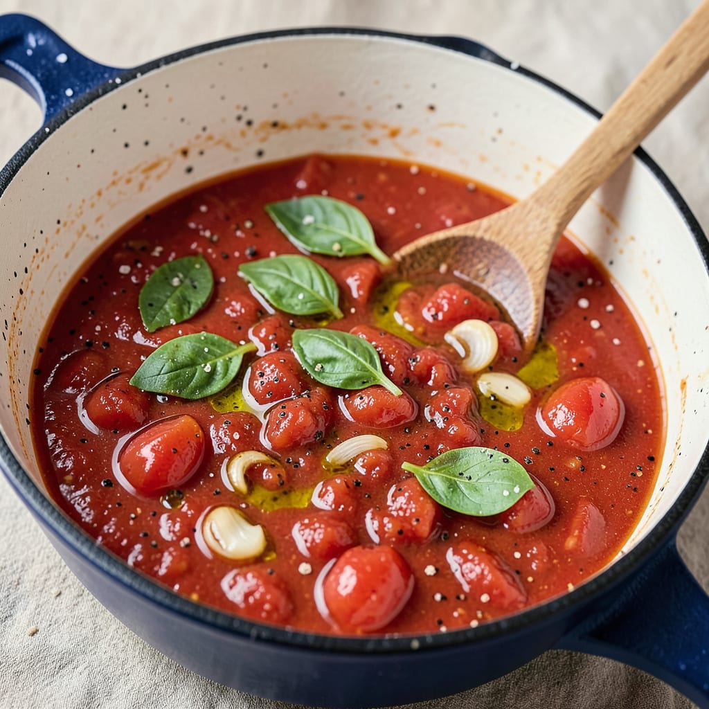 carmines marinara sauce recipe example with annotations