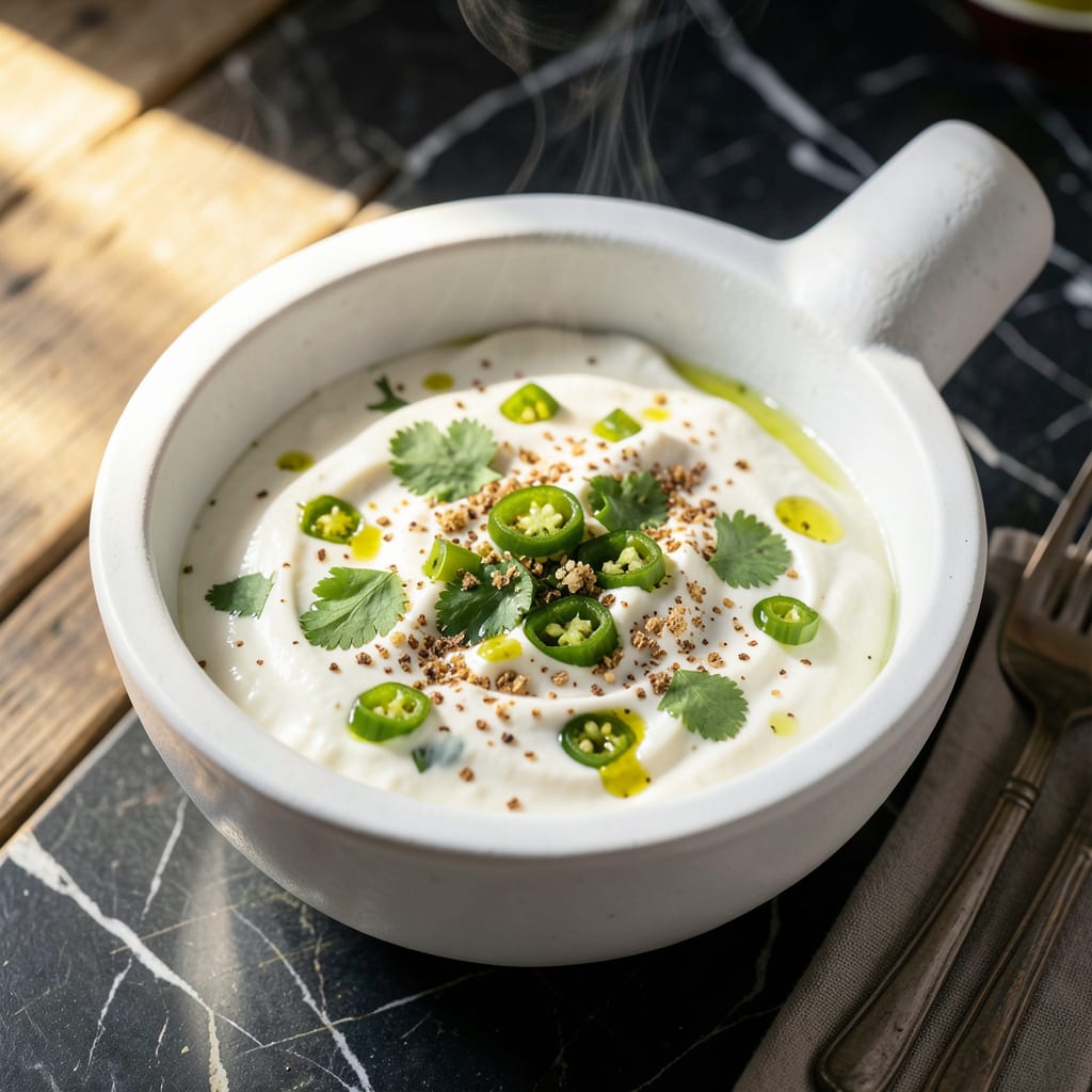 Casa Ole Green Sauce Recipe: Zesty Cilantro Lime Creaminess example with annotations
