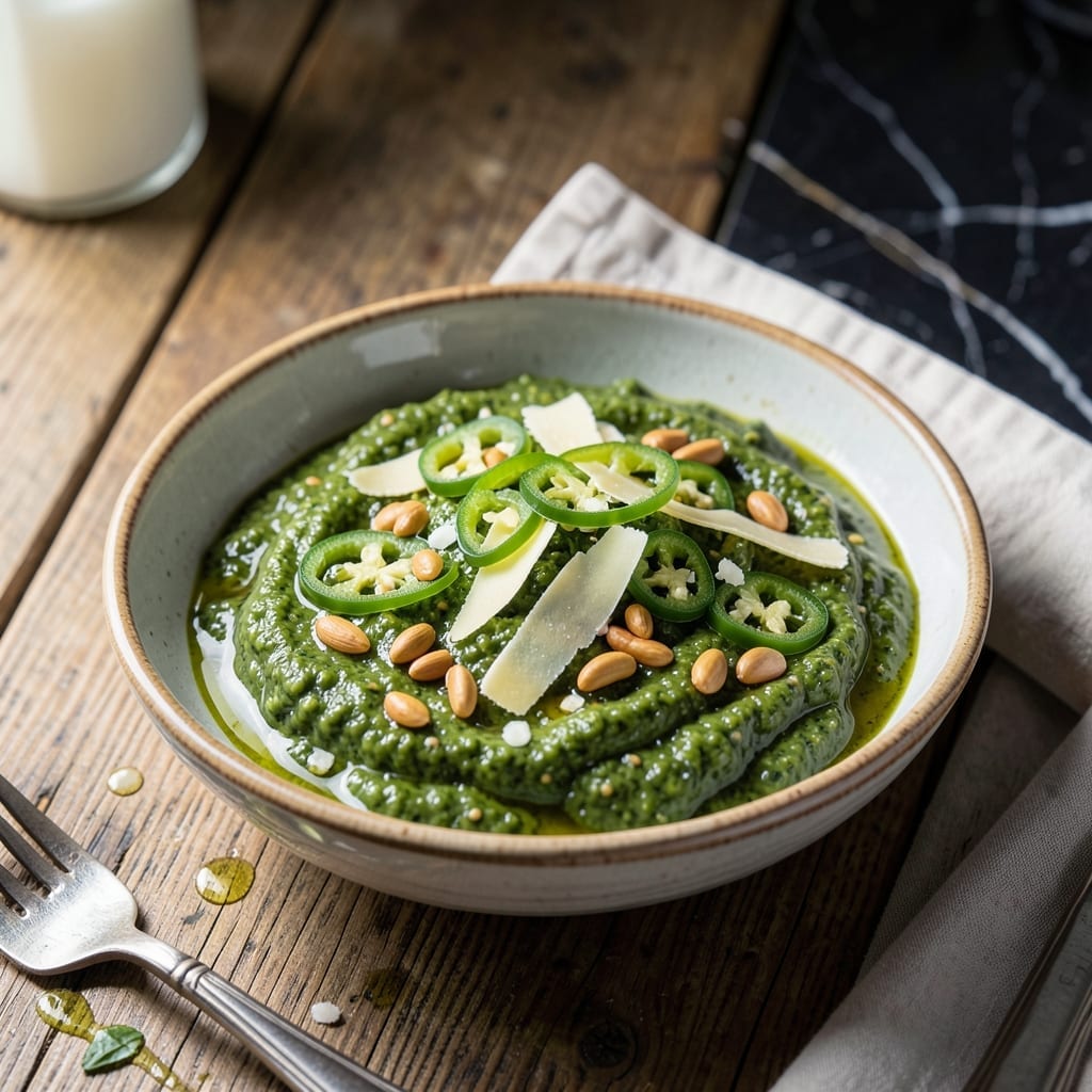 Jalapeno Pesto Sauce Recipe: Spicy Herb Blend for Pasta and Dipping
