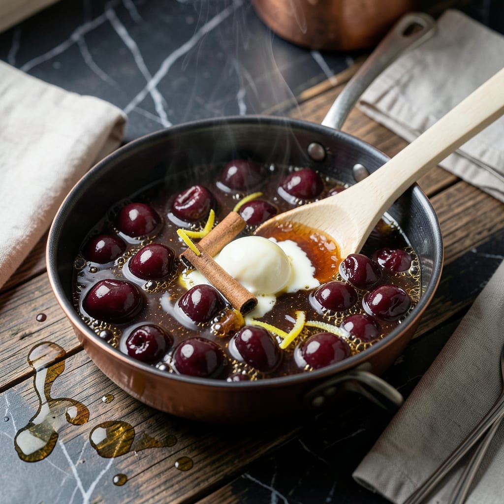 Comprehensive Cherry Bourbon Sauce Recipe: Rich and Boozy Glaze for Desserts visual reference