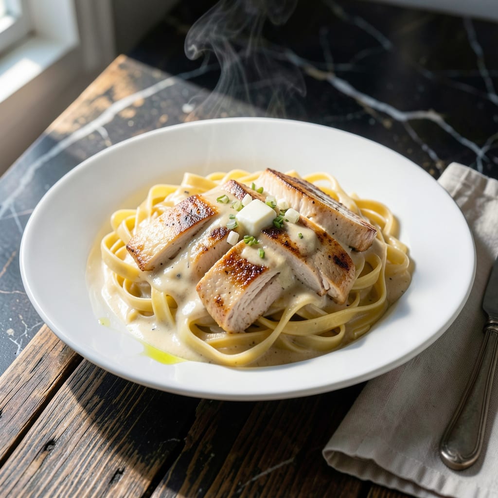 Chicken Alfredo Recipe With Jar Sauce Prego: Weeknight Creamy Pasta in Minutes illustration with key details