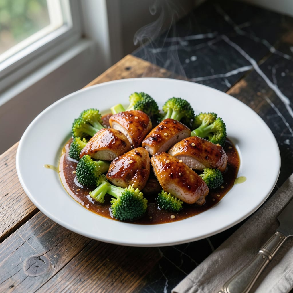 Chicken and Broccoli Brown Sauce Recipe: Savory Umami in a Velvety Glaze example with annotations