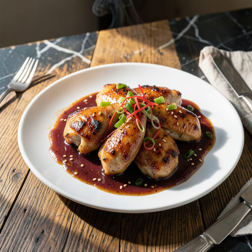 Chicken and Plum Sauce Recipe: Sweet and Savory Asian Fusion example with annotations