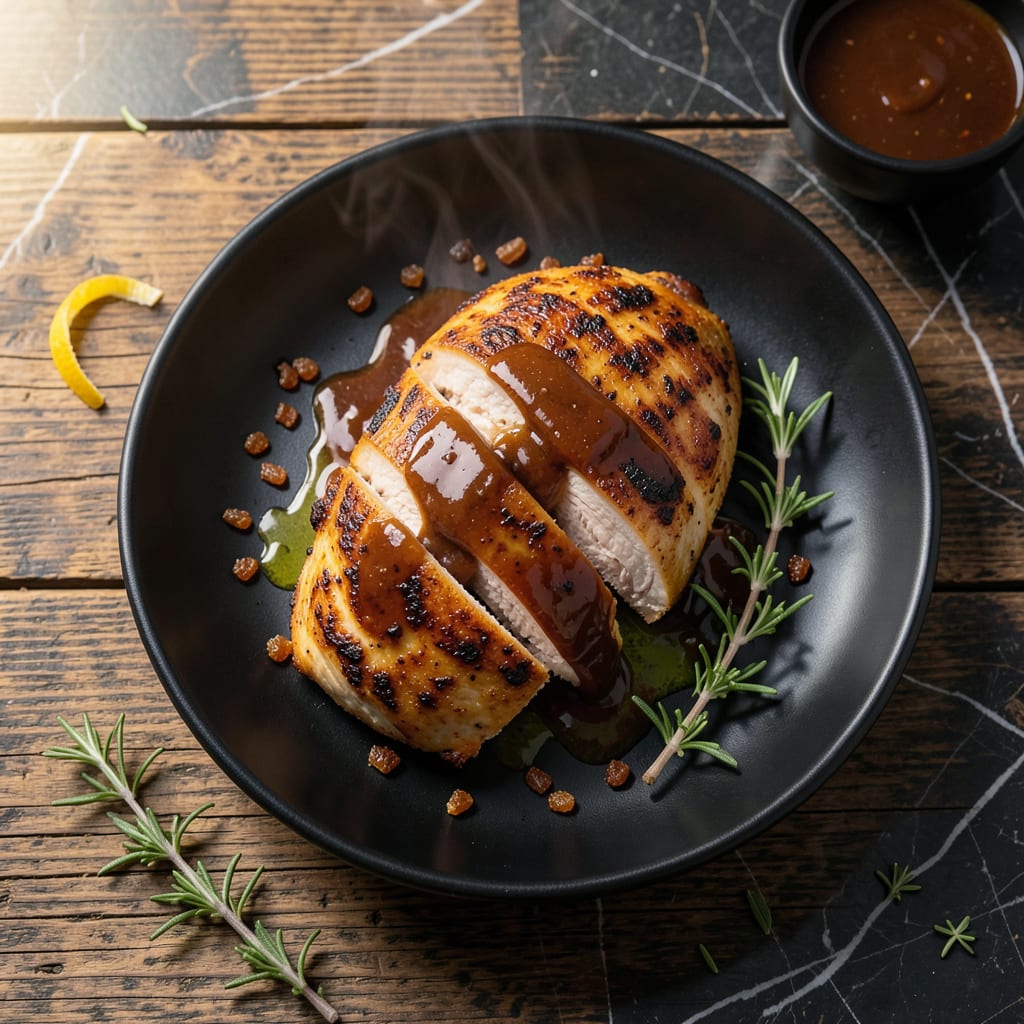 Chicken Breast With Barbecue Sauce Recipe: Smoky Sweet Glaze and Juicy Bites illustration with key details