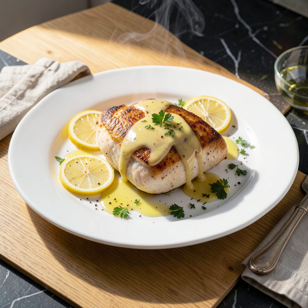 Complete Chicken Breast With Lemon Sauce Recipe: Zesty Pan Seared Elegance overview image