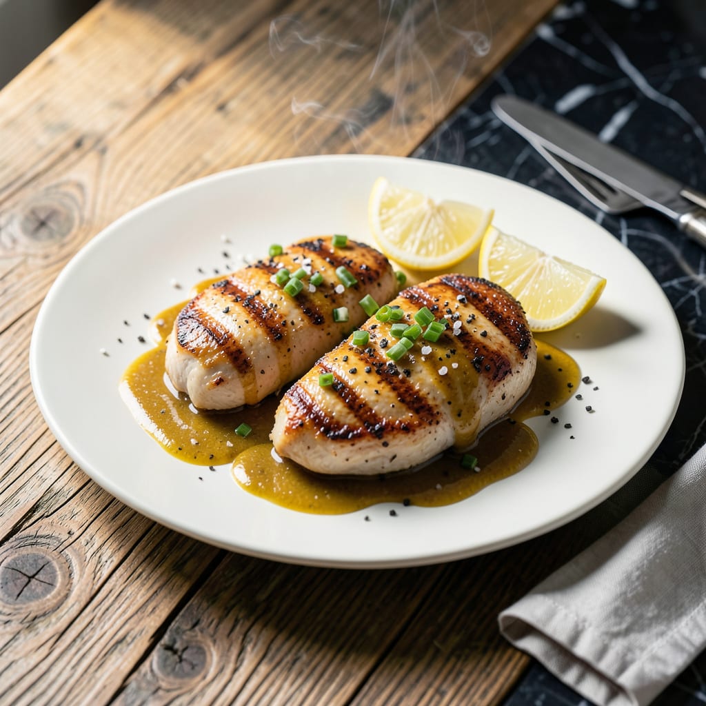 Visual representation of Chicken Breast With Mustard Sauce Recipe: Zesty Creamy Pan Sauce