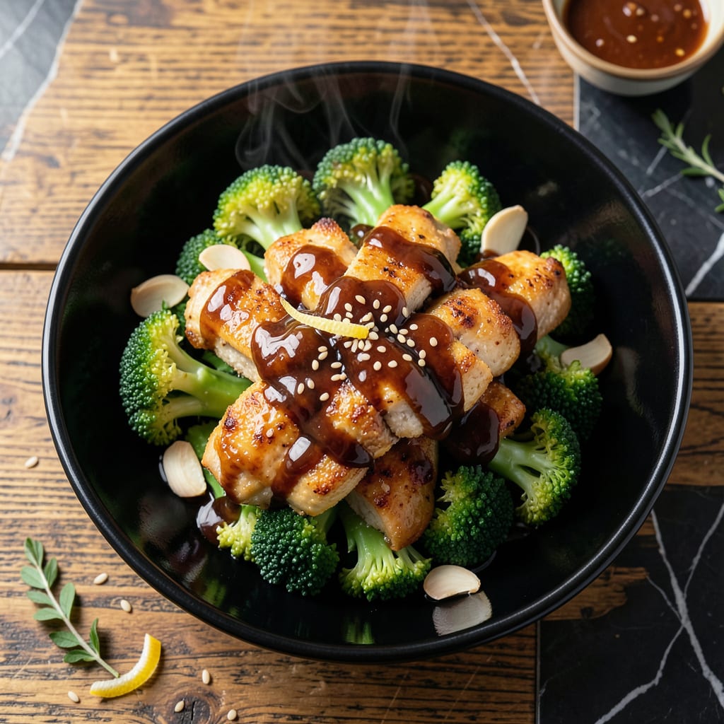 Chicken Broccoli and Hoisin Sauce Recipe: Sweet and Savory Stir Fry Delight illustration with key details